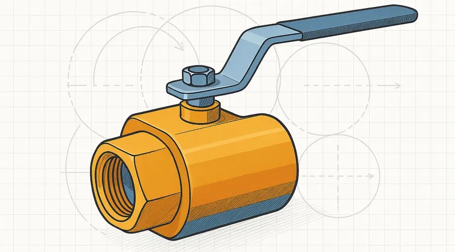 Robinet cu bila din 2 piese