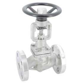 Robinet cu ventil din otel inoxidabil, burduf din inox, conexiune cu flanse