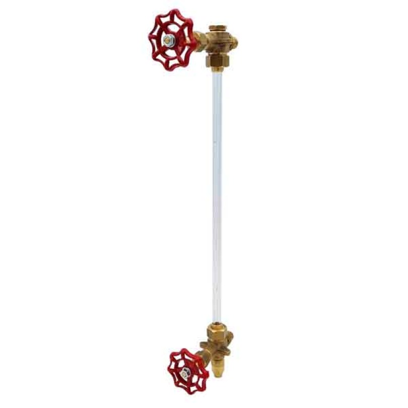 Set din alama pentru indicator de nivel L 135 teava Ø13 - Ø20
